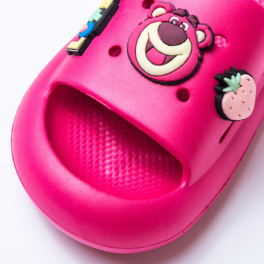 Disney Slippers Strawberry Bear Cartoon Cute Children's Slippers White Strawberry Bear 22.5