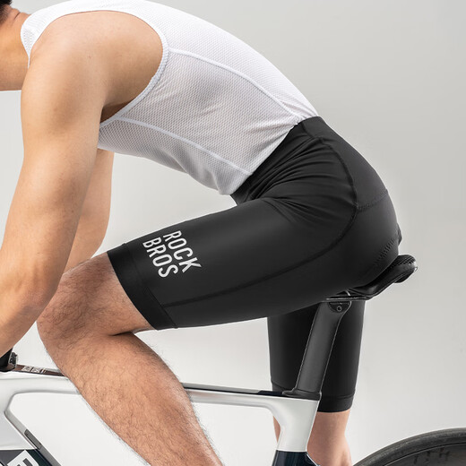 Rock Brothers Cycling Pants Men and Women Mountain Highway Bike Shorts Sponge Cushion Cycling Summer Black 2XL