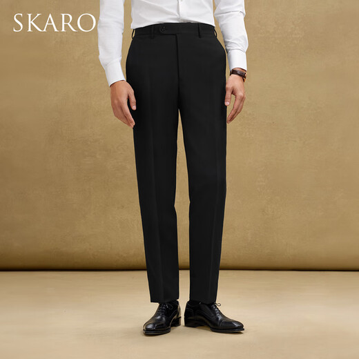SKARO Mr. Lei's same style men's trousers business formal fit straight straight drape black wool suit trousers black SKD111-2 (slim version) 46 = 32 yards = 2.46 feet = 82 waist
