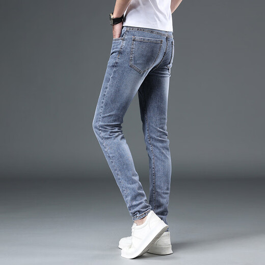 Falamone Armani Light Luxury Jeans Männer 2025 Frühlings- und Sommer Dünne schlanke Füße Elastizität und lässig Koreanische Version High-End MK9901 28