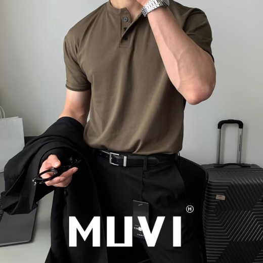 Muwei American retro camiseta retro de manga corta de manga corta nueva henry neck fitness tensión de tensión de lujo de manga corta top top verde oscuro 2xl [sugerido 145-165Jin [Jin iguala 0.5 kg]]]