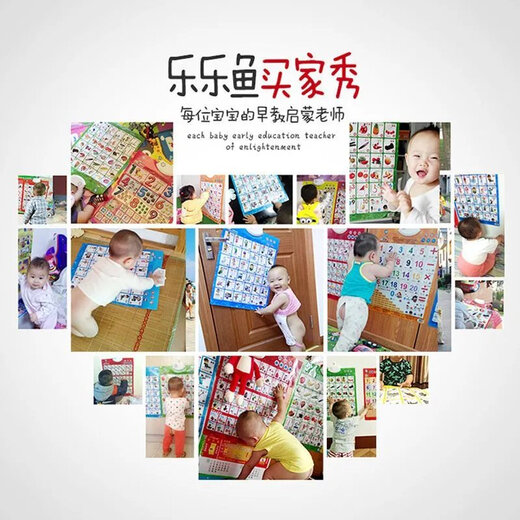 Children's Pinyin and Mathematics Early Education Artifact First Grade Learning Letter Multiplication Table Points Reading Audio Paint Wall Stickers English + Chinese Characters