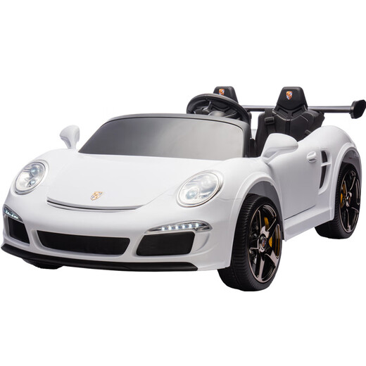 Cool Sun Genuine Porsche Children's Electric Car Toy Car Can Seat Four-Wheel Remote Control Kids Baby Baby Two-Seater Car Upgraded Gray + Soft Wheels + Two Seats + Remote Control