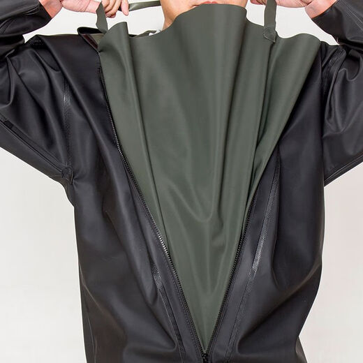 Rain pants and rain boots integrated waterproof one-piece waders winter fishing gloves clothing 100 silk green thickened export grade + durable cuff style 36