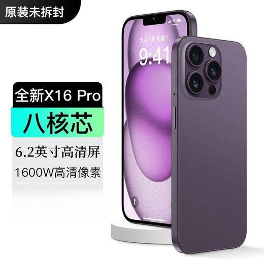 2025 Original X16PRO authentique 256g grand écran octa-core Android Pour jouer au jeu King of Kings Smartphone bon marché argent / nouveau phare octa-core Accès complet à réseau 5G Carte à double SIM 8G fonctionnant + 512g Mémoire officielle [ensemble de téléphones mobiles]