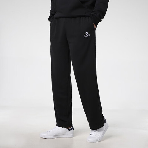 Adidas (adidas) sweatpants men's pants spring and autumn new outdoor training pants breathable casual pants running fitness pants trousers GK9273 black embroidered logo straight pants 2XL