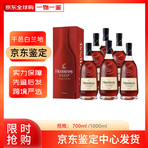 轩尼诗VSOP 法国干邑白兰地原瓶海外版 进口洋酒烈酒 礼盒装 品质送礼 VSOP 1000mL 2瓶