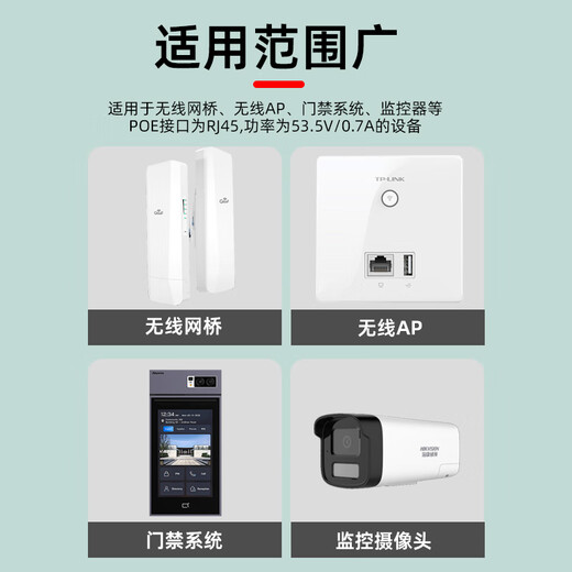 Small Ear Gigabit POE Adaptateur d'alimentation CAME CAME CAMERIE SELLE SANS WIRESS AP ROUTER BONDE DC53.5V0.7A PORT NETTOWN MODULE HMQ-P36K-53Y