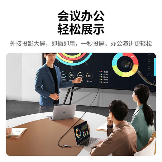 绿联（UGREEN）TypeC拓展坞HDMIVGA网卡接口雷电3适用MaciPad 10合1【HDMI+VGA+网卡+音频】15601