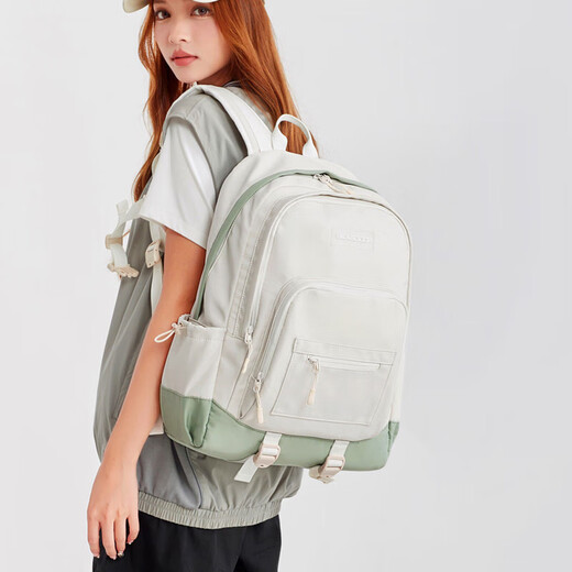 Xiaomi (MI) Backpack Women's Backpack Large Capacity Student Party Class Bag Junior High School High School Girls College Bag Green