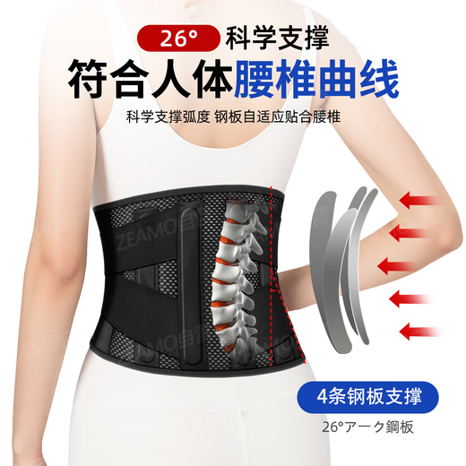 ZEAMO medical summer waist belt thin breathable waist disc herniation lumbar muscle strain for men and women special waist support L