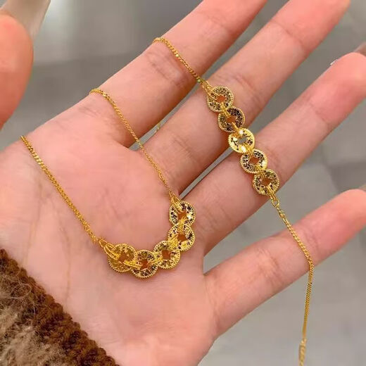 Delano Lao Phoenix Gold Store 999 pure gold Bengal red gold Nordic gold bracelets for men and women, bracelets and five emperor coins exploded Lao Fengxiang