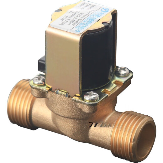 Normally open solenoid valve water valve 12v 6 points tap water inlet valve outlet water switch valve 4 points normally open Dingfang solenoid valve normally open 4 points DC12v double outer teeth nickel plated