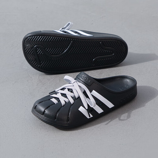 Adidas Men's Shouse Женская обувь осени новые дыры обувь Birkenstocks дышащие спорт и повседневные туфли на открытые сандалии JH9848/черные 44,5