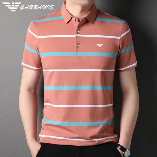 Chiarmania Men's Mercerated Cotton Cotton Fort-Forteed Fort-Fortured Silk Silk Sulk Summer Thin Loind Polo Рубашка поло 826 Blue S 165/80A Рекомендуется 120JIN [JIN равно 0,5 кг] или меньше