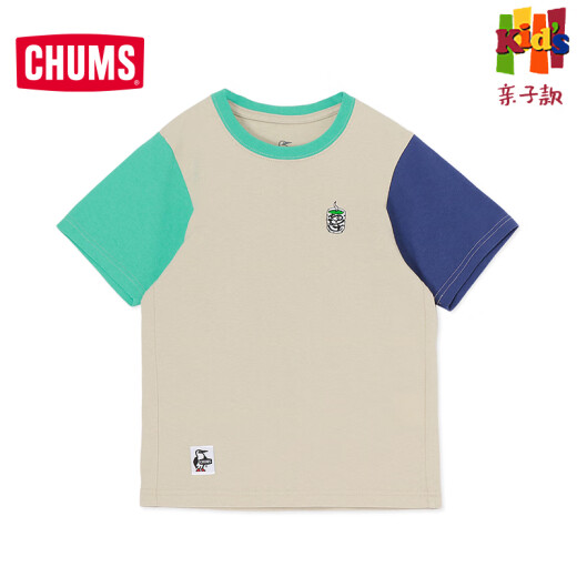 CHUMS洽洽鸟运动户外休闲圆领短袖T恤儿童亲子百搭上衣CH21-1369 CH21-1369-W001 M
