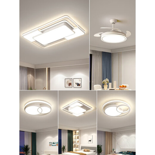 JPHZNB-Lampen sind komplett mit Schlafzimmerlampen und Esslampen Guangdong Zhongshan Wohnzimmer Weißes Internet-Promi-Deckenlampe A-9215 Runde/40 cm/drei Farben