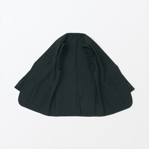 
MUJI men's style, easy-dry elastic bubble yarn, jacket, men's jacket, casual suit, 25 years spring and summer, black L (175/100A)