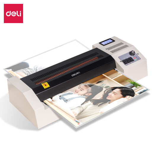 Deli3895 Photo Machine d'étanchéité en plastique A4A3 Machine en plastique Machine à chaleur Scellant Cold Cold Montage à double usage Machine Machine Film de bureau Film Scellant Machine Deli 3890 Machine en plastique + 100 films de film A4