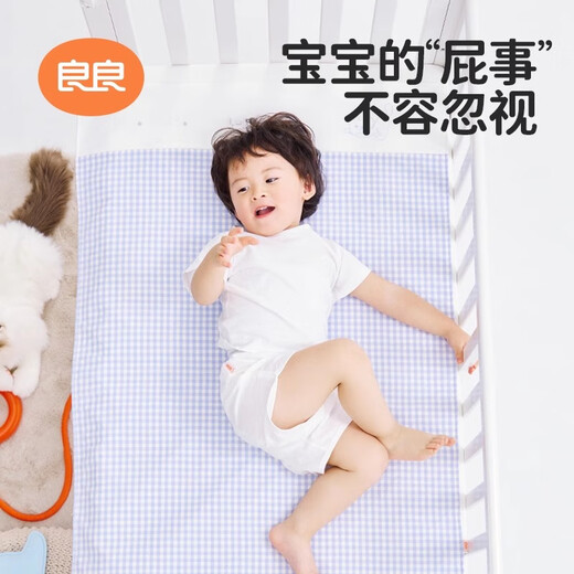 LIANGLIANG Urinabscheider Baby wasserdicht und waschbarer Ramie im Sommer atmungsaktives Neugeborenes Baby Alle Jahreszeiten Universal über Nacht waschbar [Little Menghu-Blue 2 Pack] 45*35 cm geeignet für 0x0cm geeignet