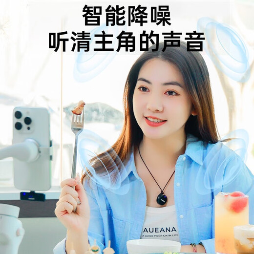 TAKSTAR V1 (second generation) wireless lavalier microphone Little Bee recording equipment online class Douyin short video eating and broadcasting SLR interview noise reduction outdoor live broadcast radio microphone Type-C version V2 one for two with box black