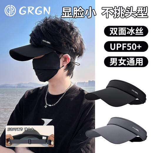 GRGN SONNE SONSCHUTZ HAT FÜR MÄNDER UND Frauen Universelle Sommergesichtsbedeckung und Zeigen kleiner UV Sonnenhut Running Entenzunge leerer Top -Hut