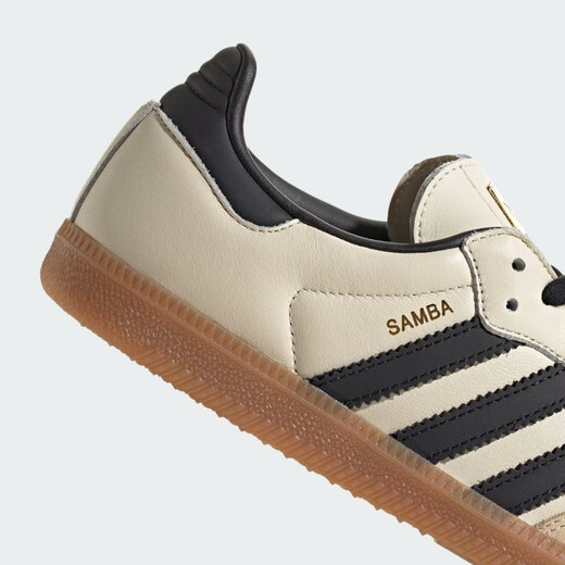 Adidas clover series SAMBA OG W women's casual shoes ID0478 off-white/light khaki 37