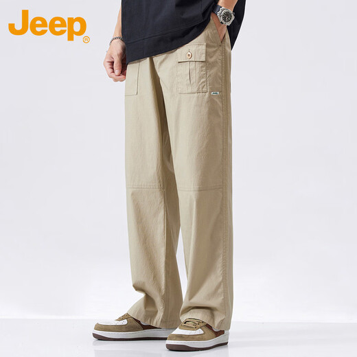 
Jeep (JEEP) casual pants summer men's straight pants thin loose men's pants work trousers khaki XL