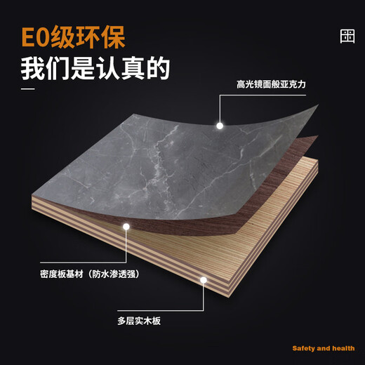 科至途pet高光门板橱柜门定制轻奢亚克力门板衣柜门云石板厨房柜门定做 黑色F拉手-9903-拉手单算12元/个