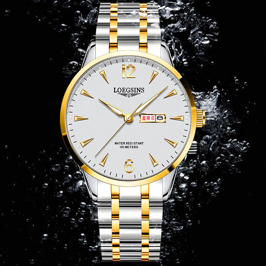 Loegsinss Watch Herren wasserdichte leuchtende leuchtende vollautomatische mechanische Uhr Top Ten Brands Hollow Men's Watch L728 Gold White Floor Upgrade Geltsgürtel + Pixiu