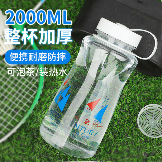 Enshousu Extra Large Capacity Plastic Space Cup Water Cup Men's and Women's Portable Ins Outdoor Travel Cup Resistant to Falling#High Temperature# Transparent White 500ml