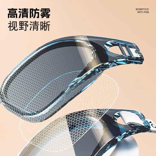 Youyou's new swimming goggles, high-definition, anti-fog, anti-horizontal light, men's and women's professional swimming goggles, diving cap, swimming goggles set, extreme night black, one-piece earplugs