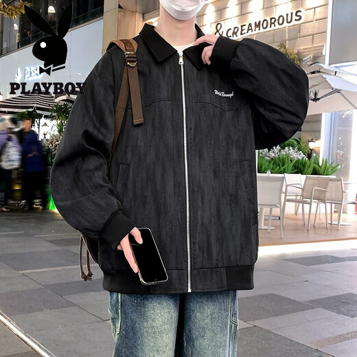 
Playboy (PLAYBOY) jacket for men 2025 new fashion brand thin jacket for young people handsome workwear K15832 white gray M