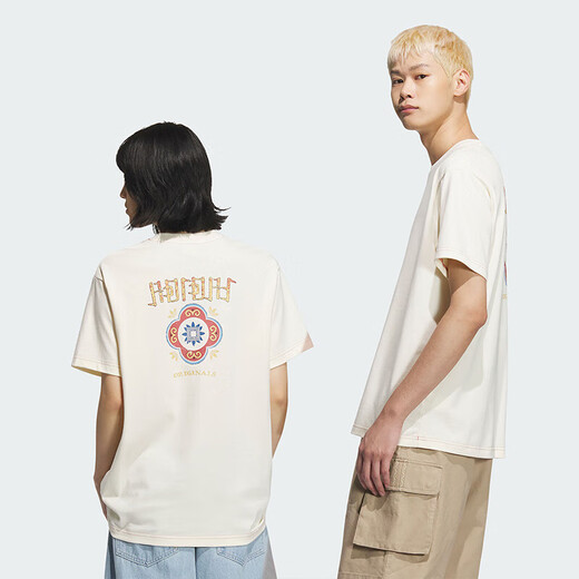 阿迪达斯 （adidas）男装 秋季新款TOUR SS TEE 棉质舒适亲肤透气运动短袖圆领T恤 KC1429/乳白色 L