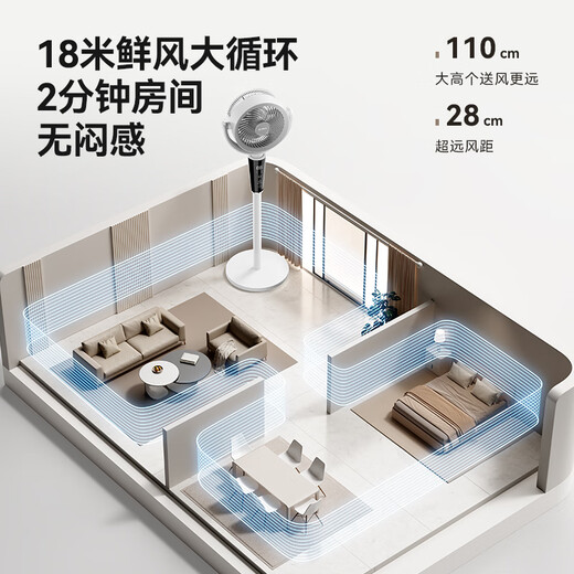 AIRMATE Intelligent Voice Air Circulation Fan Household Light Sound Energy Saving Level One Energy Efficiency 32-speed DC Variable Frequency Vertical Electric Fan Upgraded Filter Filter Negative Ions Purification High Wind Intelligent Voice Negative Ions + Filter Filter + 32-speed DC Level One Energy Efficiency