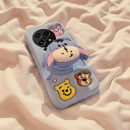 Mi jingmi adecuado para Oppo OnePlus Ace5Pro Case de teléfonos móviles 1+ 13 Cute 3V Winnie Bear 2 Azul 9rt con soporte 11 Lanyard 8t Tresdimensional 12 Cartoon 2V Eeyore 7T Cadena de colgantes 9R Silicón Blue Light Green Eeyore GJ854+ Rompecolabra 10Propro