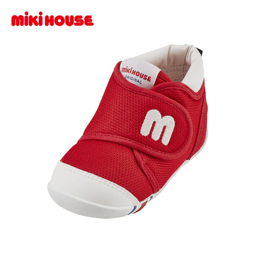 MIKIHOUSE classic embroidered baby toddler shoes red 13 inner length 13cm