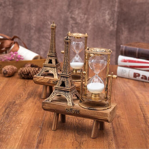 Raft Core Hourglass Creative Ornaments de alta gama Light Luxury Retro Tower Retro Tower Simple Modern Home Study asiento de madera 1047 [retro] 20*14.5 cm Caja original + bolsa de regalo