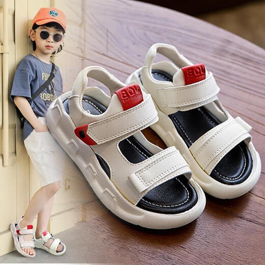 
RONGXITU Summer Children's Soft Sole Sandals 13579 Baby Boys and Girls 24680 White 21 Inner Length 14CM
