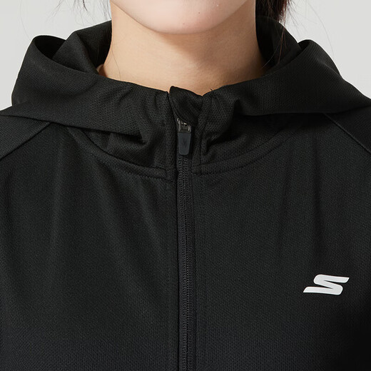 
Skechers suit women sportswear hooded jacket running fitness training trousers casual pants straight pants pants black two-piece set/hooded jacket + trousers XS