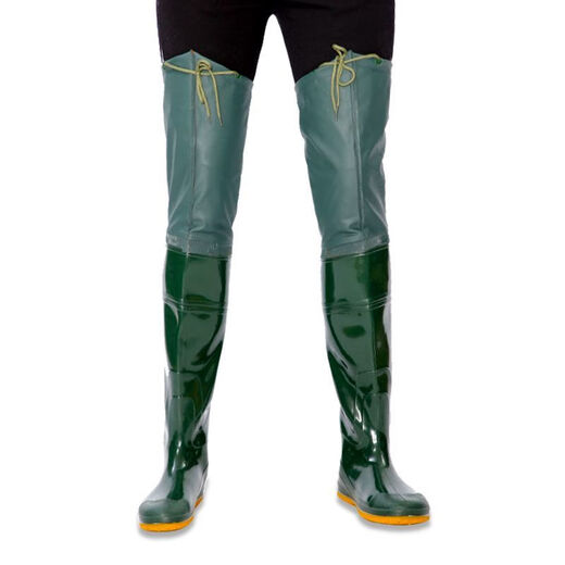 
Waterproof shoes with waterproof shoes over knee design super high tube rain new elastic mouth under field planting paddy field soft bottom over knee fishing glue 005 lace-up medium-length rice transplanting shoes 37