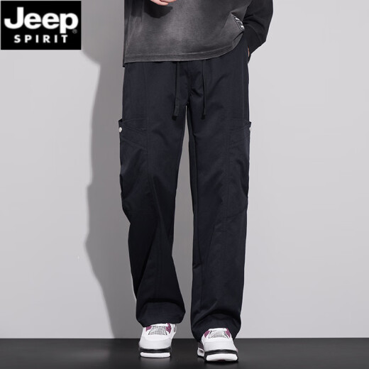 Jeep Spirit2025 Nuevos pantalones de trabajo para la marca de moda masculina suelta y cómoda escalada al aire libre y pantalones casuales estadounidenses rectos 9857 Tierra Color XL (140Jin [Jin equivale a 0.5 kg])