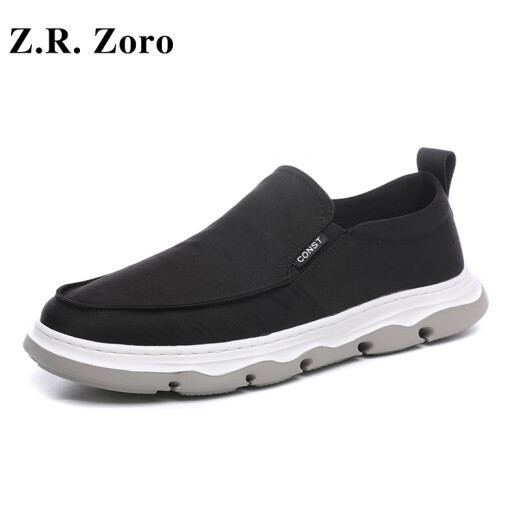 
Z.R.Zoro luxury high-end brand cloth shoes for men 2025 summer new style breathable ice silk one-legged canvas shoes versatile shoes for men gray 42