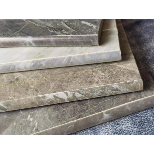 Jiang Zhiai Foshan Marble Stair Brick Brick 1,5 mètres usurant et antidérapant Integrated Stair Brick Brick Custom 1,35 mètres 12809 Glaze à arc à arc plaqué or épaissi 1200x470 mm Autres autres