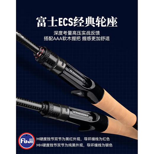 国王路亚ZBX联名2024款虫尊黑金版路亚竿T100G日本SIC导环轻量竞技钓竿 2.03m 24联名款C682MH两节枪柄