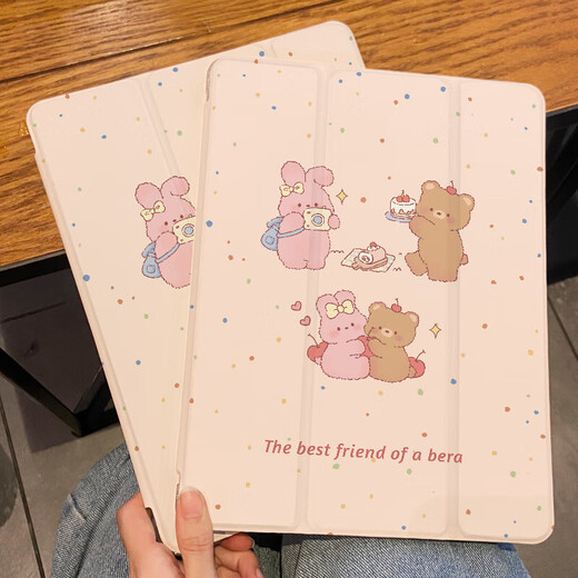 Applicable protective cover 5 cute puppy 2025 new 10th generation three-fold 11 all-inclusive 8/9 transparent transparent [P6231 little kitten] three-fold + pen slot iPad2022 (10.9 inches) 10th generation