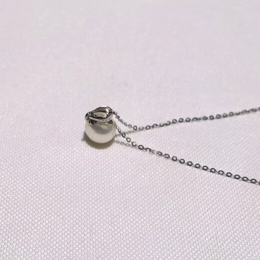 Drops of water form beads, chain-free pearl pendant, high-quality drop-shaped freshwater pearls, 925 silver, simple single pendant for girlfriend, 6.3-7.3mm white pearls