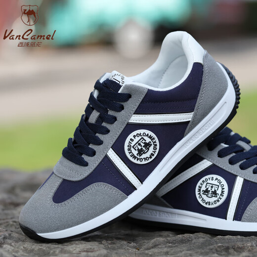 Chaussures masculines de chameau occidental (Vancamel) pour le printemps respirant et inodore Chaussures décontractées pour hommes légers et semelle molle pour hommes Forrest Gump Sports toile chaussures à tendance aw9902 Blue Picture principale Style de tissu 38 taille petite taille unique