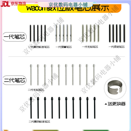 WACOM数位板笔芯BAMBOO CTL-460 660 470 471 671 672手绘板笔尖 原封二代标准笔芯十支装 【送更换器】 0x0cm