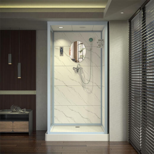 Jomoo's new integrated shower room bathroom integrated toilet mobile integrated bathroom household partition door waterproof toilet 105*107 shower room without steam
